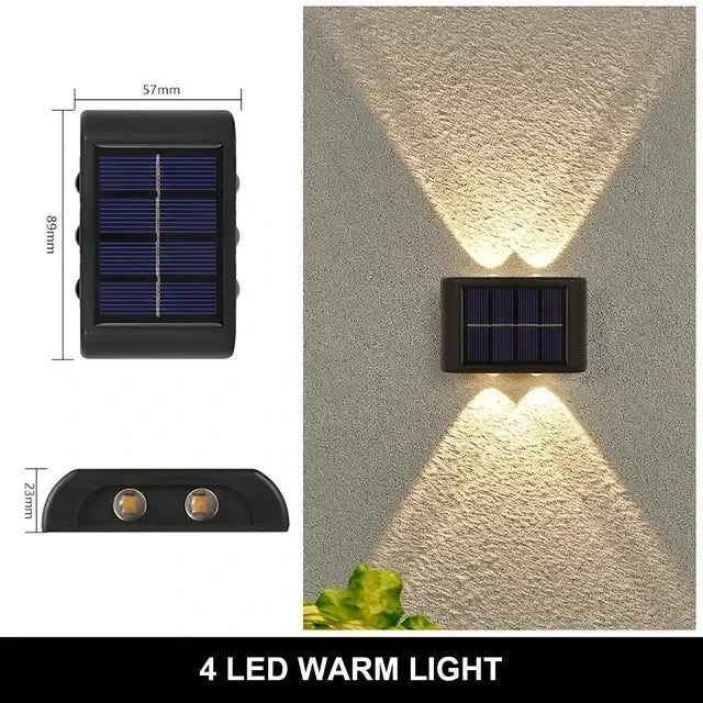 1pc 2/4/6/8/10/12 LEDs Solar LED Wall Lights