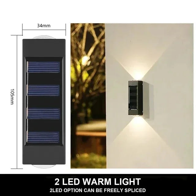 1pc 2/4/6/8/10/12 LEDs Solar LED Wall Lights