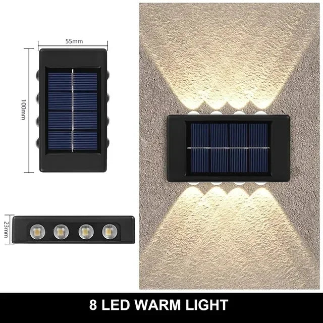 1pc 2/4/6/8/10/12 LEDs Solar LED Wall Lights