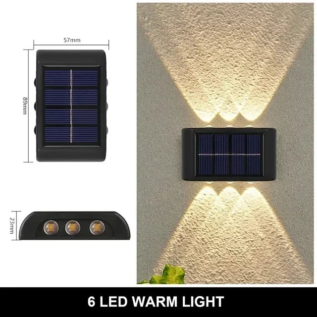1pc 2/4/6/8/10/12 LEDs Solar LED Wall Lights