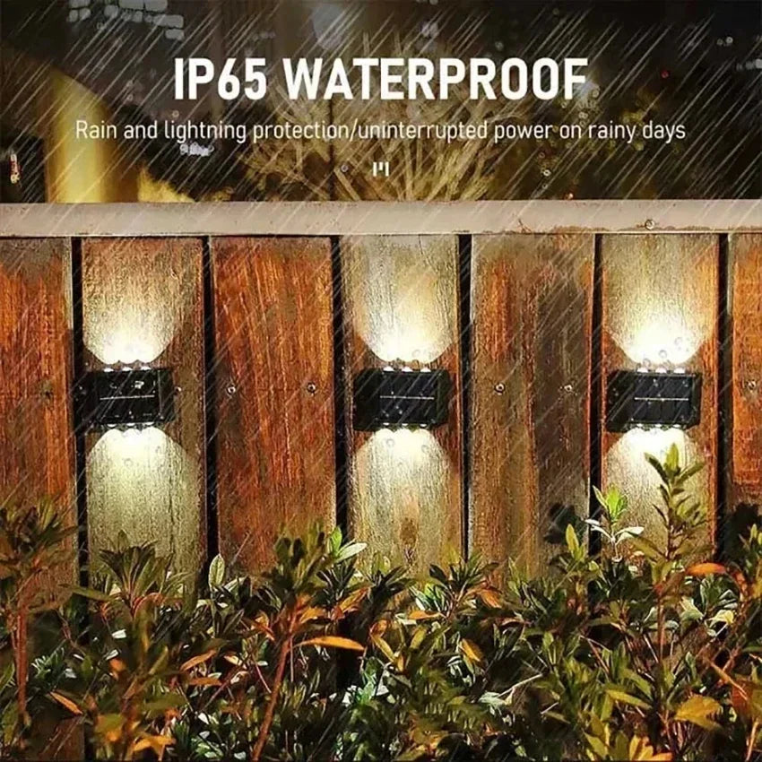 1pc 2/4/6/8/10/12 LEDs Solar LED Wall Lights