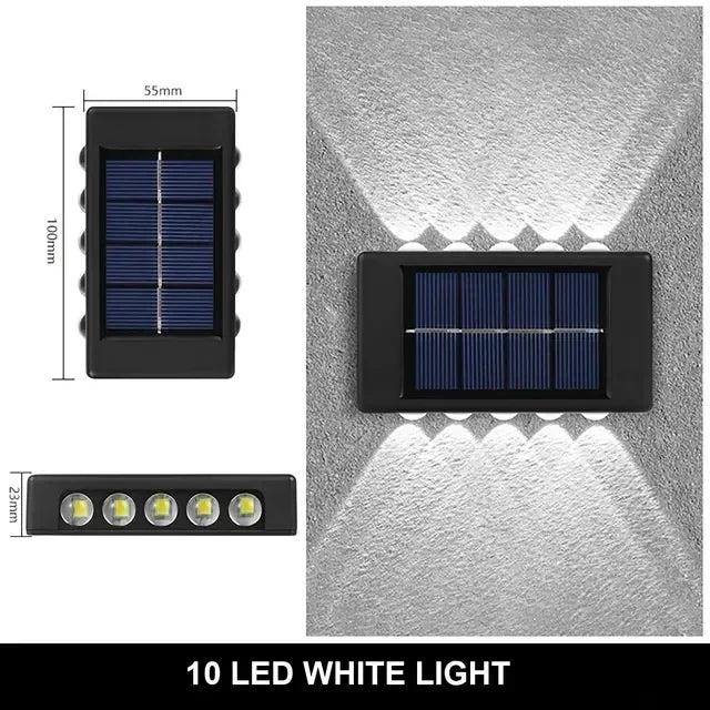 1pc 2/4/6/8/10/12 LEDs Solar LED Wall Lights