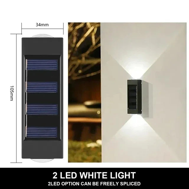 1pc 2/4/6/8/10/12 LEDs Solar LED Wall Lights