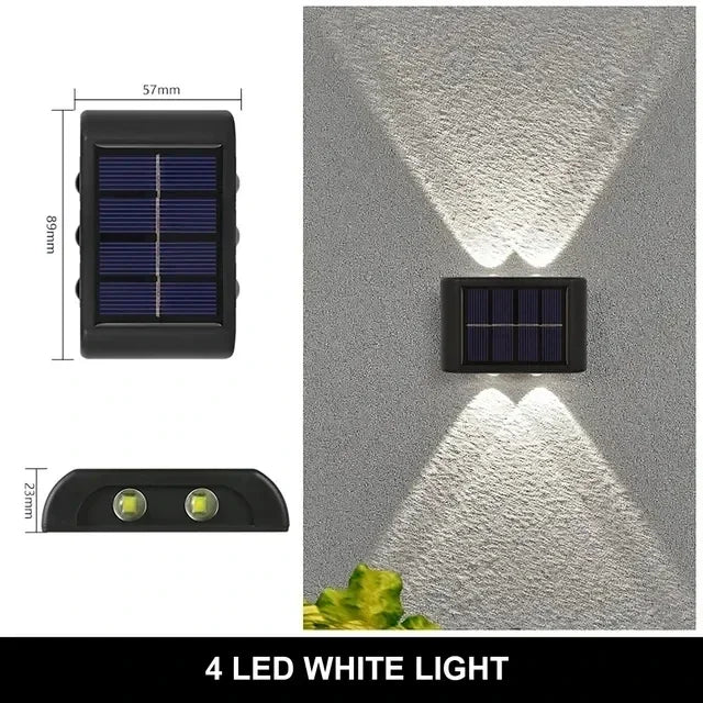 1pc 2/4/6/8/10/12 LEDs Solar LED Wall Lights