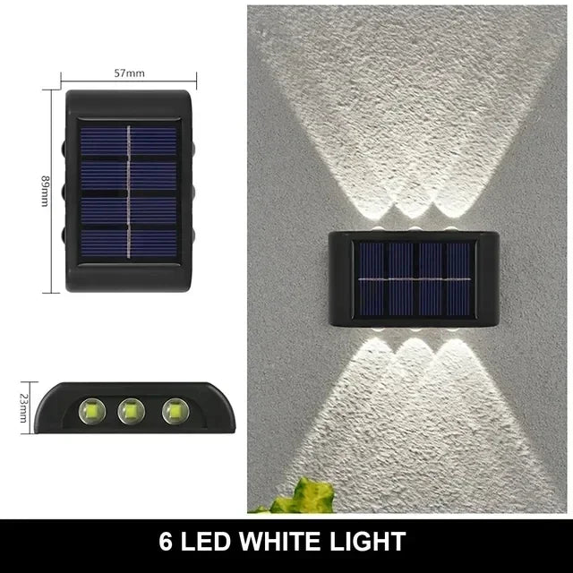 1pc 2/4/6/8/10/12 LEDs Solar LED Wall Lights