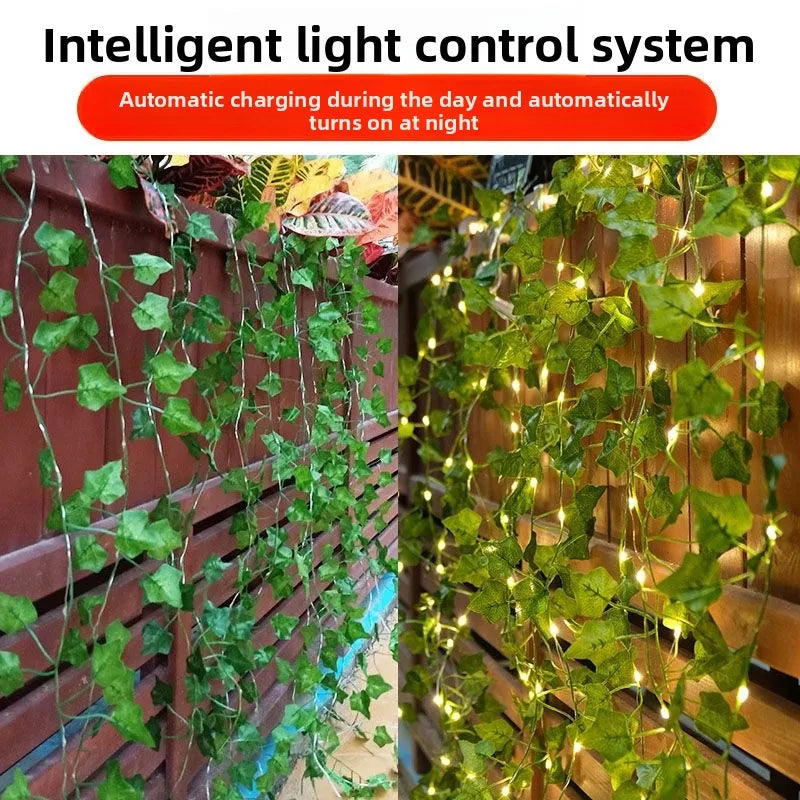 Flower Green Leaf String Lights "Artificial Vine"