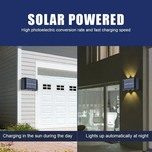 1pc 2/4/6/8/10/12 LEDs Solar LED Wall Lights