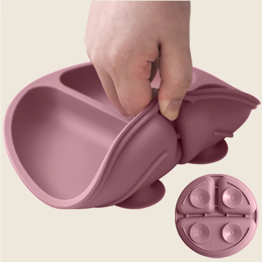 1PCS Baby Sucker Silicone Dining Plate BPA Free