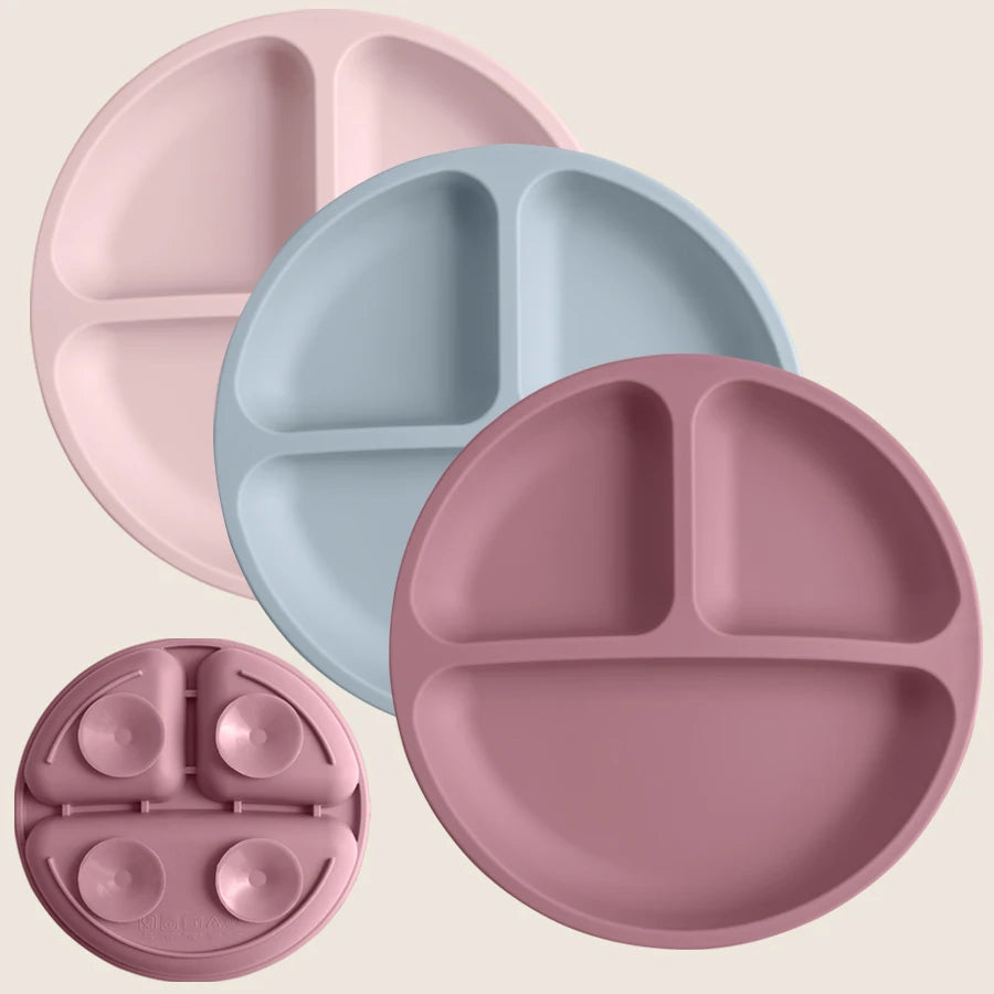 1PCS Baby Sucker Silicone Dining Plate BPA Free