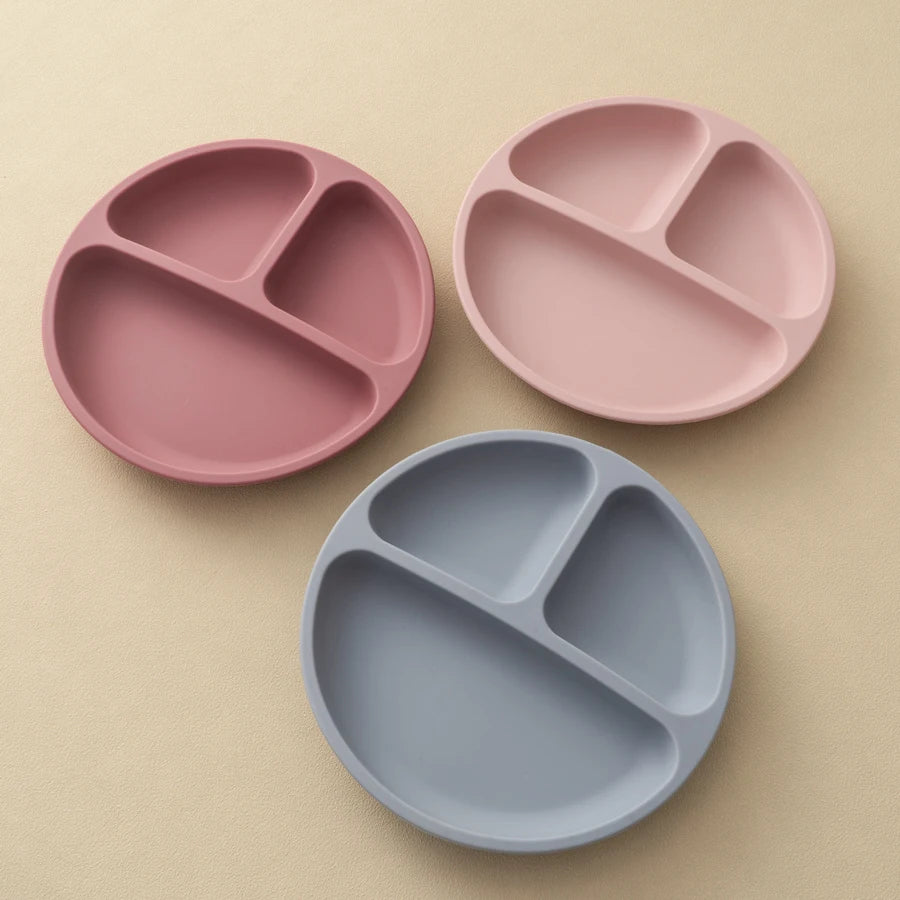 1PCS Baby Sucker Silicone Dining Plate BPA Free