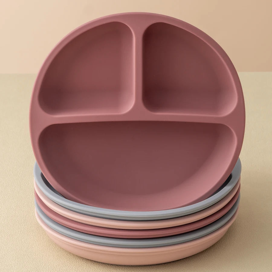1PCS Baby Sucker Silicone Dining Plate BPA Free