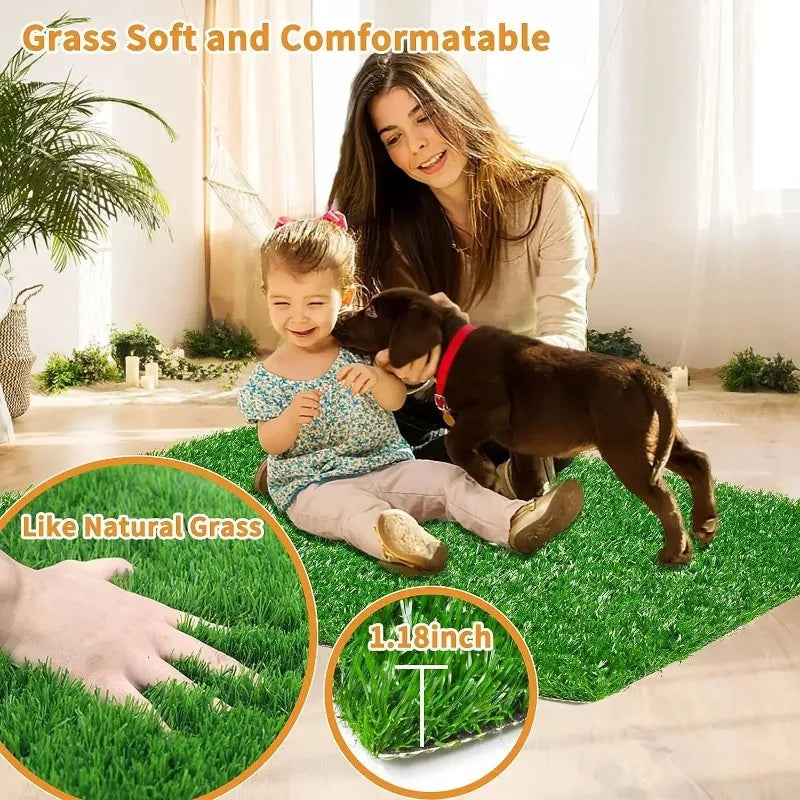 Professional Artificial Grass Potty Training Mat with Drainage Holes