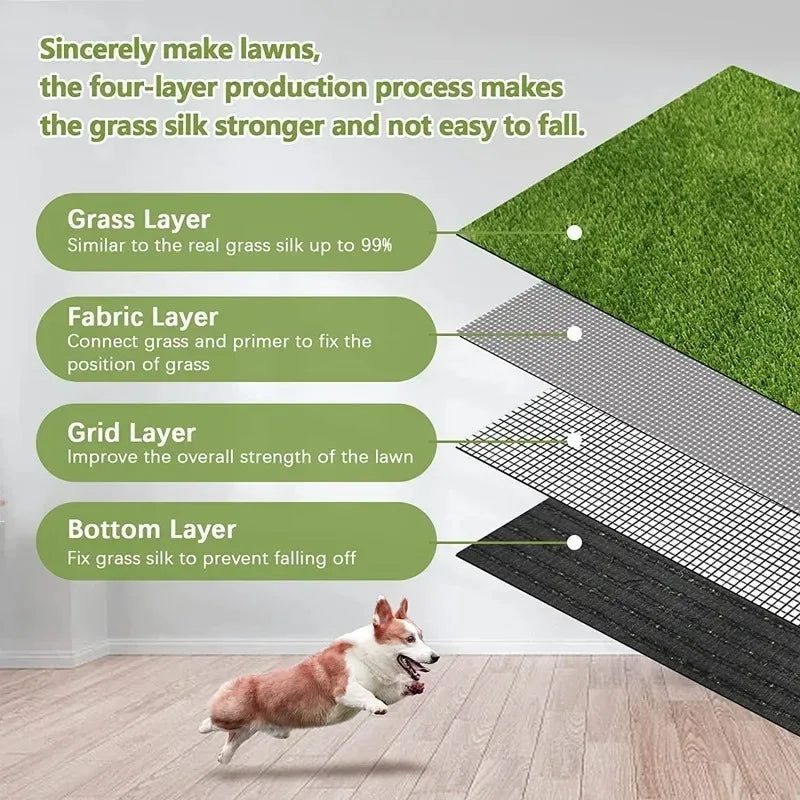 Professional Artificial Grass Potty Training Mat with Drainage Holes
